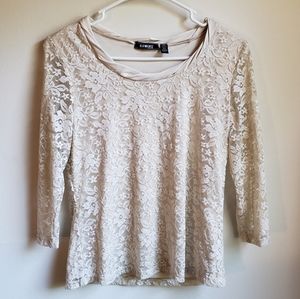 Elementz Cream Lace Blouse